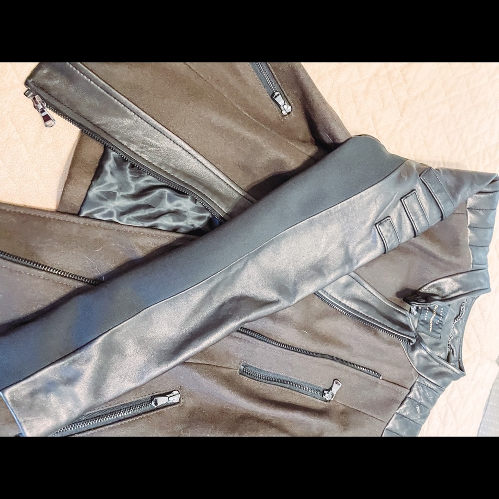 French Connection - Leather/Wool Jacket - image 2